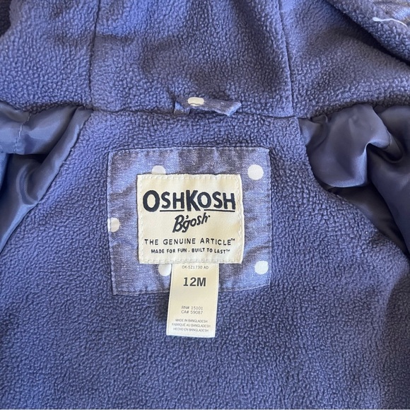 OshKosh B'gosh Blue Polka Dot Raincoat - Picture 2 of 4